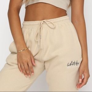 WHITE FOX self love club sweatpants in sand
